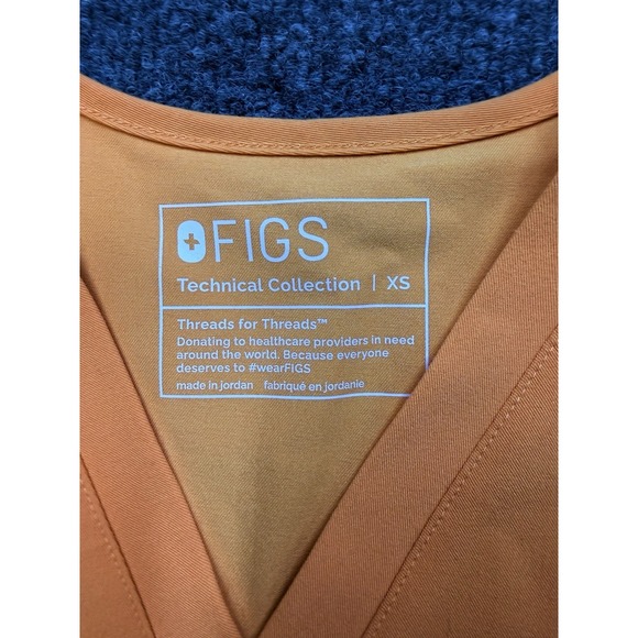 FIGS Scrub Set Womens XS Orange Tangerine Joggers & Top Technical Collection - Picture 3 of 12